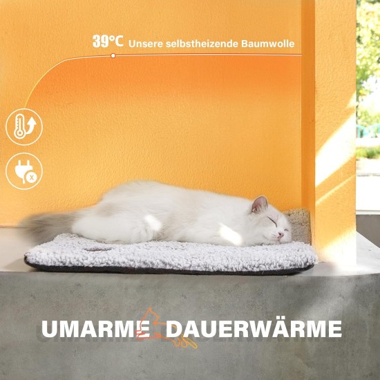 Mora Pets Self-Heating Cat Blanket, Heating Blanket for Cats, Dogs, Heat Blanket, Self-Warming Blanket, Cat Heating Mat, Noiseless Heat Cushion, Washable, Cat Bed, Fluffy and Soft, 74 x 48 cm Mora Pets Self-Heating Cat Blanket, Heating Blanket for Cats, Dogs, Heat Blanket, Self-Warming Blanket, Cat Heating Mat, Noiseless Heat Cushion, Washable, Cat Bed, Fluffy and Soft, 74 x 48 cm