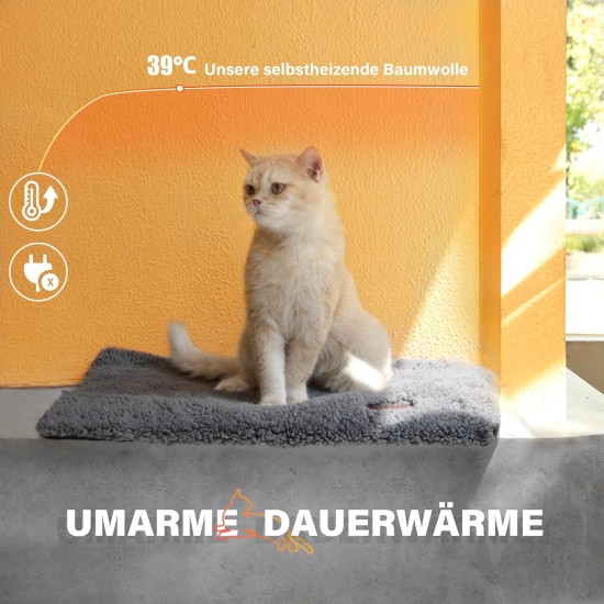 Mora Pets Self-Heating Cat Blanket, Heating Blanket for Cats, Dogs, Heat Blanket, Self-Warming Blanket, Cat Heating Mat, Noiseless Heat Cushion, Washable, Cat Bed, Fluffy and Soft, 74 x 48 cm Mora Pets Self-Heating Cat Blanket, Heating Blanket for Cats, Dogs, Heat Blanket, Self-Warming Blanket, Cat Heating Mat, Noiseless Heat Cushion, Washable, Cat Bed, Fluffy and Soft, 74 x 48 cm
