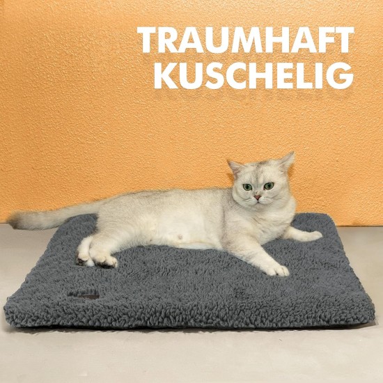 Mora Pets Self-Heating Cat Blanket, Heating Blanket for Cats, Dogs, Heat Blanket, Self-Warming Blanket, Cat Heating Mat, Noiseless Heat Cushion, Washable, Cat Bed, Fluffy and Soft, 74 x 48 cm Mora Pets Self-Heating Cat Blanket, Heating Blanket for Cats, Dogs, Heat Blanket, Self-Warming Blanket, Cat Heating Mat, Noiseless Heat Cushion, Washable, Cat Bed, Fluffy and Soft, 74 x 48 cm