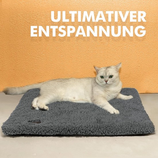 Mora Pets Self-Heating Cat Blanket, Heating Blanket for Cats, Dogs, Heat Blanket, Self-Warming Blanket, Cat Heating Mat, Noiseless Heat Cushion, Washable, Cat Bed, Fluffy and Soft, 74 x 48 cm Mora Pets Self-Heating Cat Blanket, Heating Blanket for Cats, Dogs, Heat Blanket, Self-Warming Blanket, Cat Heating Mat, Noiseless Heat Cushion, Washable, Cat Bed, Fluffy and Soft, 74 x 48 cm