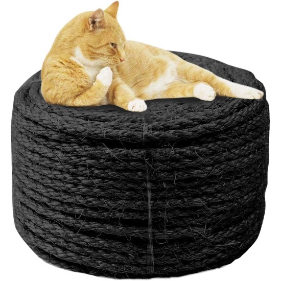Mouhiv Sisal, Jute Rope for Repairing and Replacing Cat Scratching Posts, 100% Natural Braided Craft Cord for DIY Kittens, Scratching Kicker Toy, Home Office Garden Decoration, Recycling Mouhiv Sisal, Jute Rope for Repairing and Replacing Cat Scratching Posts, 100% Natural Braided Craft Cord for DIY Kittens, Scratching Kicker Toy, Home Office Garden Decoration, Recycling