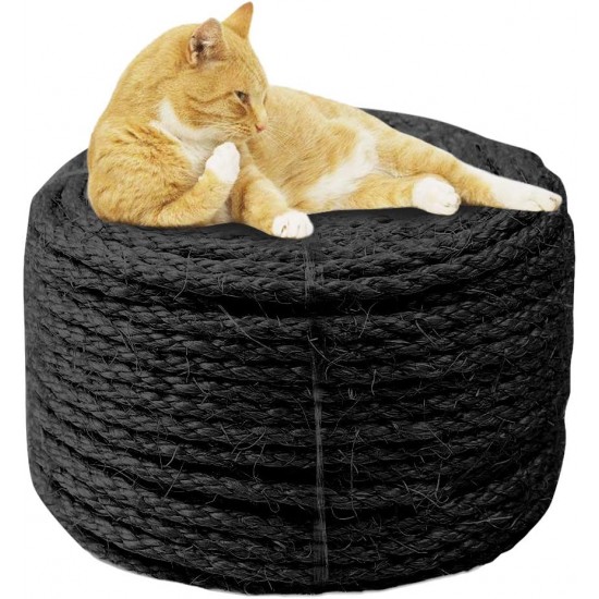 Mouhiv Sisal, Jute Rope for Repairing and Replacing Cat Scratching Posts, 100% Natural Braided Craft Cord for DIY Kittens, Scratching Kicker Toy, Home Office Garden Decoration, Recycling Mouhiv Sisal, Jute Rope for Repairing and Replacing Cat Scratching Posts, 100% Natural Braided Craft Cord for DIY Kittens, Scratching Kicker Toy, Home Office Garden Decoration, Recycling
