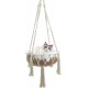 NCONCO Hand Knitted Hanging Cat Hammock Macrame Cat Hanging Bed Cat Basket Bed for Indoor and Outdoor Playing, Sleeping, Climbing (White) NCONCO Hand Knitted Hanging Cat Hammock Macrame Cat Hanging Bed Cat Basket Bed for Indoor and Outdoor Playing, Sleeping, Climbing (White)