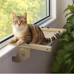 Navaris Cat Hammock for Windowsill - Cosy Sleeping Mat - Window Seat Cat Lounger - Window Sill Lounger for up to 14 kg - Cat Bed Assembly without Tools Navaris Cat Hammock for Windowsill - Cosy Sleeping Mat - Window Seat Cat Lounger - Window Sill Lounger for up to 14 kg - Cat Bed Assembly without Tools