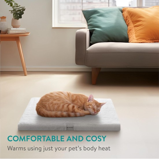 Navaris Self-Heating Blanket for Cats and Dogs - 60 x 45 x 4 cm Heat Mat Heat Blanket Fluffy Soft - Thermal Blanket with Zip and Removable Cover - White Navaris Self-Heating Blanket for Cats and Dogs - 60 x 45 x 4 cm Heat Mat Heat Blanket Fluffy Soft - Thermal Blanket with Zip and Removable Cover - White