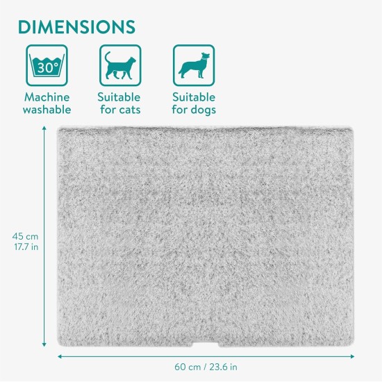 Navaris Self-Heating Blanket for Cats and Dogs - 60 x 45 x 4 cm Heat Mat Heat Blanket Fluffy Soft - Thermal Blanket with Zip and Removable Cover - White Navaris Self-Heating Blanket for Cats and Dogs - 60 x 45 x 4 cm Heat Mat Heat Blanket Fluffy Soft - Thermal Blanket with Zip and Removable Cover - White