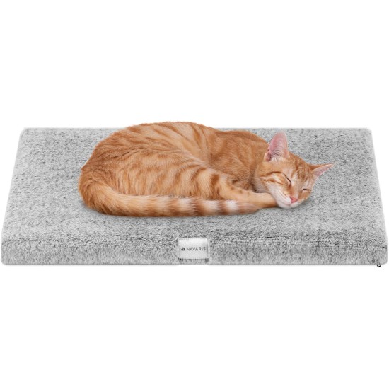 Navaris Self-Heating Blanket for Cats and Dogs - 60 x 45 x 4 cm Heat Mat Heat Blanket Fluffy Soft - Thermal Blanket with Zip and Removable Cover - White Navaris Self-Heating Blanket for Cats and Dogs - 60 x 45 x 4 cm Heat Mat Heat Blanket Fluffy Soft - Thermal Blanket with Zip and Removable Cover - White