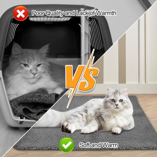 Newpop Grey Blankets for Cats, Heat Mat Cat, Rabbit Blanket, Cat Blanket, Fluffy Pet Blanket, Washable Cushion Outdoor, Cuddly Blanket Dog, Kitty Blanket, Thermal Cat Bed, Pearl Cotton Newpop Grey Blankets for Cats, Heat Mat Cat, Rabbit Blanket, Cat Blanket, Fluffy Pet Blanket, Washable Cushion Outdoor, Cuddly Blanket Dog, Kitty Blanket, Thermal Cat Bed, Pearl Cotton