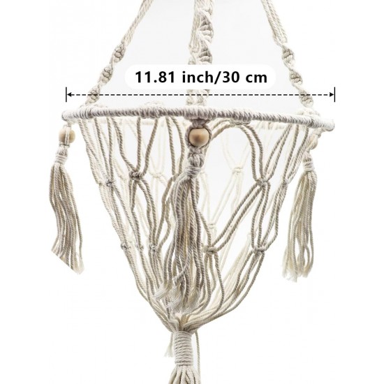 Nicear Cat Hammock, Hand Woven Hanging Swing Bed with Tassel, Hand Knitted Nest Basket for Sleeping and Climbing Kittens and Puppies (30cm without Seat Cushion) Nicear Cat Hammock, Hand Woven Hanging Swing Bed with Tassel, Hand Knitted Nest Basket for Sleeping and Climbing Kittens and Puppies (30cm without Seat Cushion)