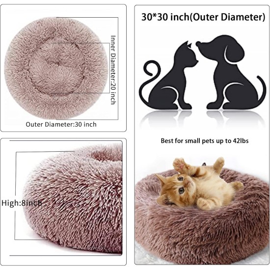 Nisrada Cat Beds for Indoor Cats, 50 cm, Dog Bed for Small Melium Large Dogs, Washable Round Pet Bed for Puppies and Kittens with Non-Slip Base Nisrada Cat Beds for Indoor Cats, 50 cm, Dog Bed for Small Melium Large Dogs, Washable Round Pet Bed for Puppies and Kittens with Non-Slip Base