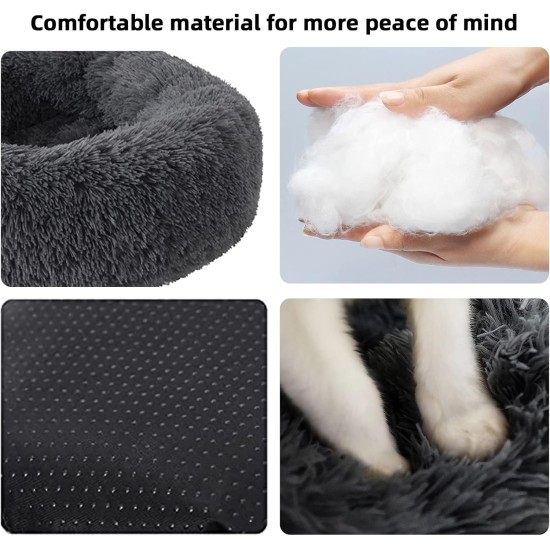 Nisrada Cat Beds for Indoor Cats, 50 cm, Dog Bed for Small Melium Large Dogs, Washable Round Pet Bed for Puppies and Kittens with Non-Slip Base Nisrada Cat Beds for Indoor Cats, 50 cm, Dog Bed for Small Melium Large Dogs, Washable Round Pet Bed for Puppies and Kittens with Non-Slip Base