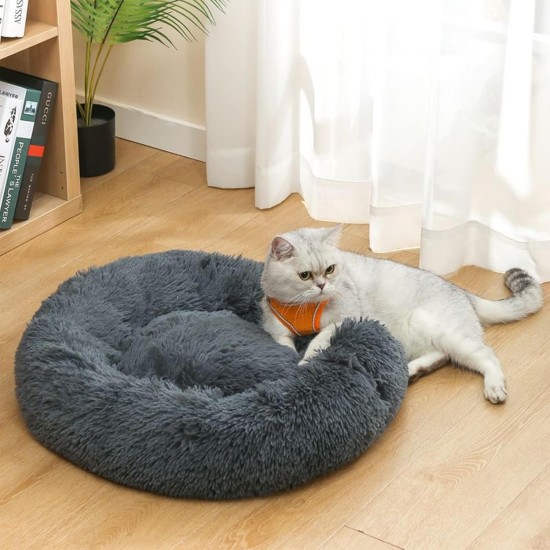 Nisrada Cat Beds for Indoor Cats, 50 cm, Dog Bed for Small Melium Large Dogs, Washable Round Pet Bed for Puppies and Kittens with Non-Slip Base Nisrada Cat Beds for Indoor Cats, 50 cm, Dog Bed for Small Melium Large Dogs, Washable Round Pet Bed for Puppies and Kittens with Non-Slip Base