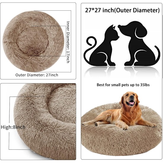 Nisrada Cat Beds for Indoor Cats, 50 cm, Dog Bed for Small Melium Large Dogs, Washable Round Pet Bed for Puppies and Kittens with Non-Slip Base Nisrada Cat Beds for Indoor Cats, 50 cm, Dog Bed for Small Melium Large Dogs, Washable Round Pet Bed for Puppies and Kittens with Non-Slip Base