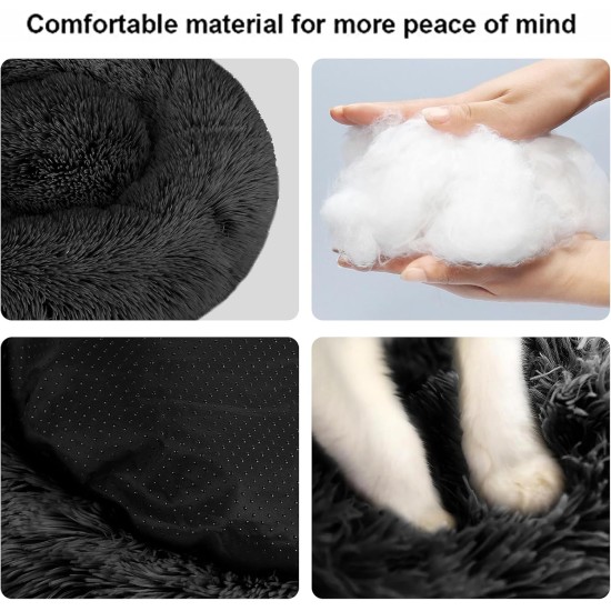 Nisrada Cat Beds for Indoor Cats, 50 cm, Dog Bed for Small Melium Large Dogs, Washable Round Pet Bed for Puppies and Kittens with Non-Slip Base Nisrada Cat Beds for Indoor Cats, 50 cm, Dog Bed for Small Melium Large Dogs, Washable Round Pet Bed for Puppies and Kittens with Non-Slip Base