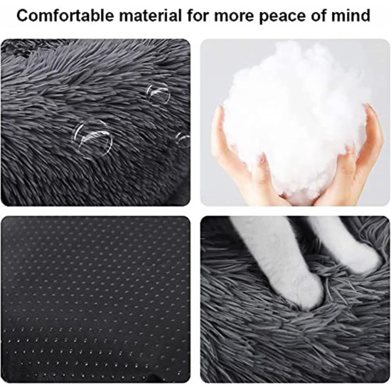 Nisrada Cat Beds for Indoor Cats, 50 cm, Dog Bed for Small Melium Large Dogs, Washable Round Pet Bed for Puppies and Kittens with Non-Slip Base Nisrada Cat Beds for Indoor Cats, 50 cm, Dog Bed for Small Melium Large Dogs, Washable Round Pet Bed for Puppies and Kittens with Non-Slip Base