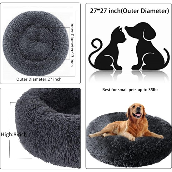Nisrada Cat Beds for Indoor Cats, 50 cm, Dog Bed for Small Melium Large Dogs, Washable Round Pet Bed for Puppies and Kittens with Non-Slip Base Nisrada Cat Beds for Indoor Cats, 50 cm, Dog Bed for Small Melium Large Dogs, Washable Round Pet Bed for Puppies and Kittens with Non-Slip Base