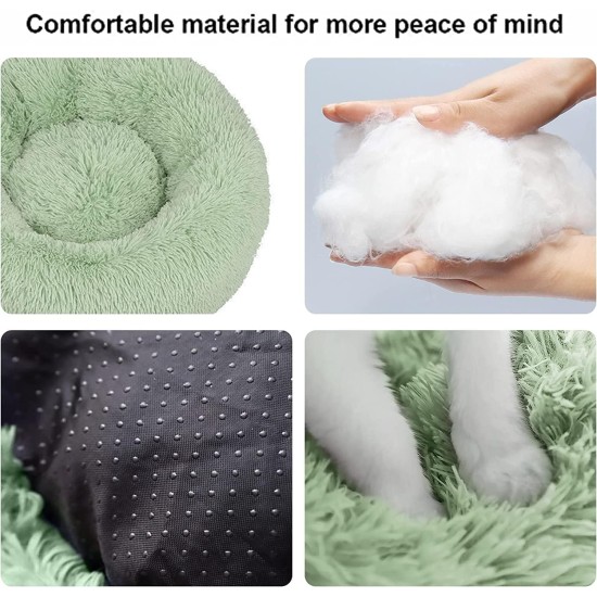 Nisrada Cat Beds for Indoor Cats, 50 cm, Dog Bed for Small Melium Large Dogs, Washable Round Pet Bed for Puppies and Kittens with Non-Slip Base Nisrada Cat Beds for Indoor Cats, 50 cm, Dog Bed for Small Melium Large Dogs, Washable Round Pet Bed for Puppies and Kittens with Non-Slip Base