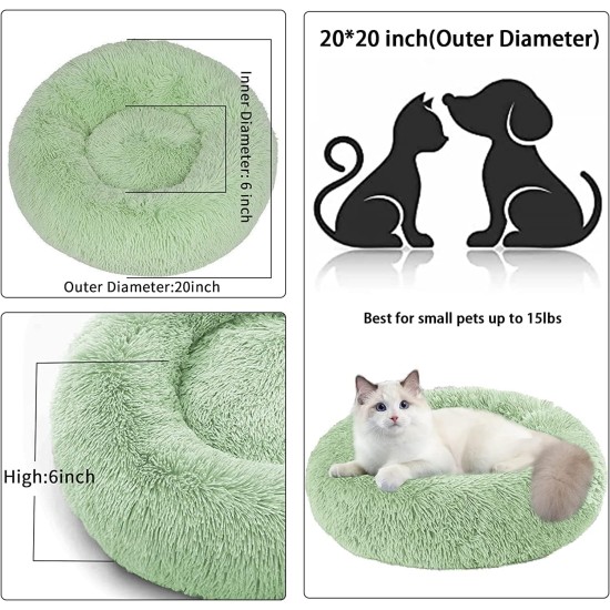 Nisrada Cat Beds for Indoor Cats, 50 cm, Dog Bed for Small Melium Large Dogs, Washable Round Pet Bed for Puppies and Kittens with Non-Slip Base Nisrada Cat Beds for Indoor Cats, 50 cm, Dog Bed for Small Melium Large Dogs, Washable Round Pet Bed for Puppies and Kittens with Non-Slip Base