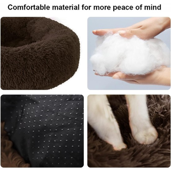 Nisrada Cat Beds for Indoor Cats, 50 cm, Dog Bed for Small Melium Large Dogs, Washable Round Pet Bed for Puppies and Kittens with Non-Slip Base Nisrada Cat Beds for Indoor Cats, 50 cm, Dog Bed for Small Melium Large Dogs, Washable Round Pet Bed for Puppies and Kittens with Non-Slip Base