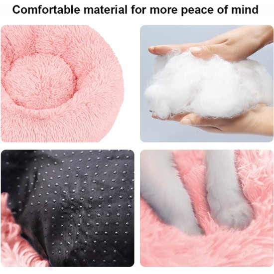 Nisrada Cat Beds for Indoor Cats, 50 cm, Dog Bed for Small Melium Large Dogs, Washable Round Pet Bed for Puppies and Kittens with Non-Slip Base Nisrada Cat Beds for Indoor Cats, 50 cm, Dog Bed for Small Melium Large Dogs, Washable Round Pet Bed for Puppies and Kittens with Non-Slip Base