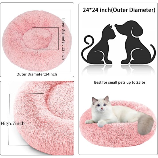 Nisrada Cat Beds for Indoor Cats, 50 cm, Dog Bed for Small Melium Large Dogs, Washable Round Pet Bed for Puppies and Kittens with Non-Slip Base Nisrada Cat Beds for Indoor Cats, 50 cm, Dog Bed for Small Melium Large Dogs, Washable Round Pet Bed for Puppies and Kittens with Non-Slip Base