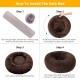 Nisrada Cat Beds for Indoor Cats, 50 cm, Dog Bed for Small Melium Large Dogs, Washable Round Pet Bed for Puppies and Kittens with Non-Slip Base Nisrada Cat Beds for Indoor Cats, 50 cm, Dog Bed for Small Melium Large Dogs, Washable Round Pet Bed for Puppies and Kittens with Non-Slip Base