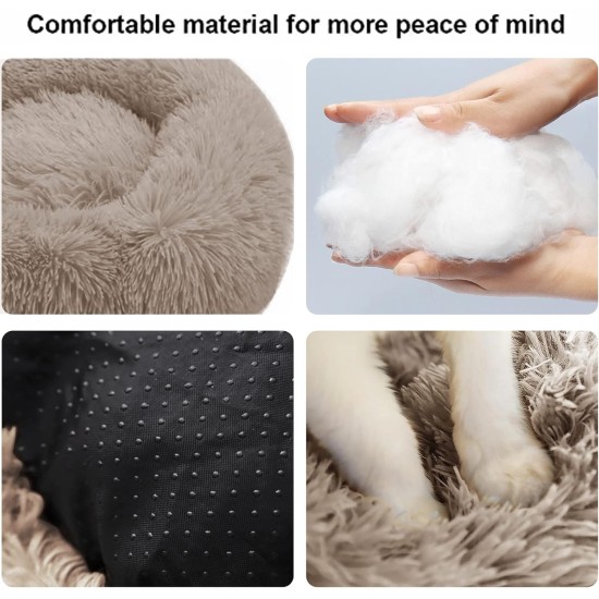 Nisrada Cat Beds for Indoor Cats, 50 cm, Dog Bed for Small Melium Large Dogs, Washable Round Pet Bed for Puppies and Kittens with Non-Slip Base Nisrada Cat Beds for Indoor Cats, 50 cm, Dog Bed for Small Melium Large Dogs, Washable Round Pet Bed for Puppies and Kittens with Non-Slip Base