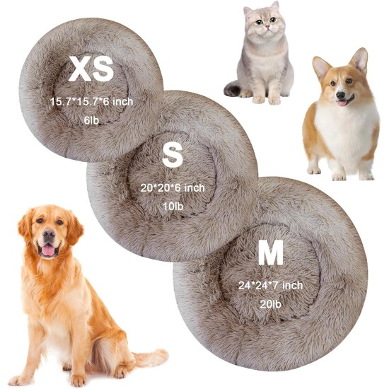 Nisrada Cat Beds for Indoor Cats, 50 cm, Dog Bed for Small Melium Large Dogs, Washable Round Pet Bed for Puppies and Kittens with Non-Slip Base Nisrada Cat Beds for Indoor Cats, 50 cm, Dog Bed for Small Melium Large Dogs, Washable Round Pet Bed for Puppies and Kittens with Non-Slip Base