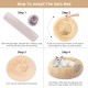 Nisrada Cat Beds for Indoor Cats, 50 cm, Dog Bed for Small Melium Large Dogs, Washable Round Pet Bed for Puppies and Kittens with Non-Slip Base Nisrada Cat Beds for Indoor Cats, 50 cm, Dog Bed for Small Melium Large Dogs, Washable Round Pet Bed for Puppies and Kittens with Non-Slip Base