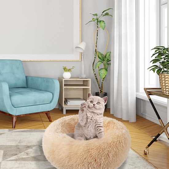 Nisrada Cat Beds for Indoor Cats, 50 cm, Dog Bed for Small Melium Large Dogs, Washable Round Pet Bed for Puppies and Kittens with Non-Slip Base Nisrada Cat Beds for Indoor Cats, 50 cm, Dog Bed for Small Melium Large Dogs, Washable Round Pet Bed for Puppies and Kittens with Non-Slip Base