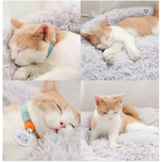 Nisrada Cat Beds for Indoor Cats, 50 cm, Dog Bed for Small Melium Large Dogs, Washable Round Pet Bed for Puppies and Kittens with Non-Slip Base Nisrada Cat Beds for Indoor Cats, 50 cm, Dog Bed for Small Melium Large Dogs, Washable Round Pet Bed for Puppies and Kittens with Non-Slip Base