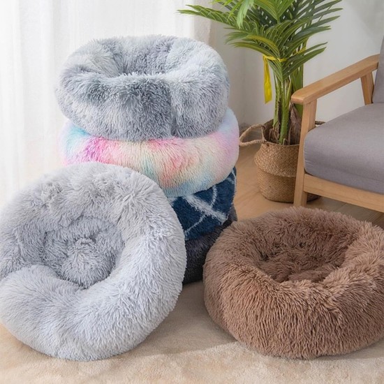 Nisrada Cat Beds for Indoor Cats, 50 cm, Dog Bed for Small Melium Large Dogs, Washable Round Pet Bed for Puppies and Kittens with Non-Slip Base Nisrada Cat Beds for Indoor Cats, 50 cm, Dog Bed for Small Melium Large Dogs, Washable Round Pet Bed for Puppies and Kittens with Non-Slip Base