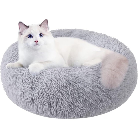 Nisrada Cat Beds for Indoor Cats, 50 cm, Dog Bed for Small Melium Large Dogs, Washable Round Pet Bed for Puppies and Kittens with Non-Slip Base Nisrada Cat Beds for Indoor Cats, 50 cm, Dog Bed for Small Melium Large Dogs, Washable Round Pet Bed for Puppies and Kittens with Non-Slip Base