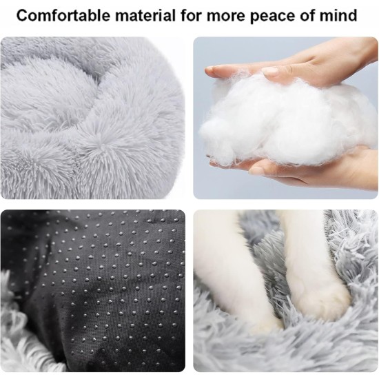 Nisrada Cat Beds for Indoor Cats, 50 cm, Dog Bed for Small Melium Large Dogs, Washable Round Pet Bed for Puppies and Kittens with Non-Slip Base Nisrada Cat Beds for Indoor Cats, 50 cm, Dog Bed for Small Melium Large Dogs, Washable Round Pet Bed for Puppies and Kittens with Non-Slip Base