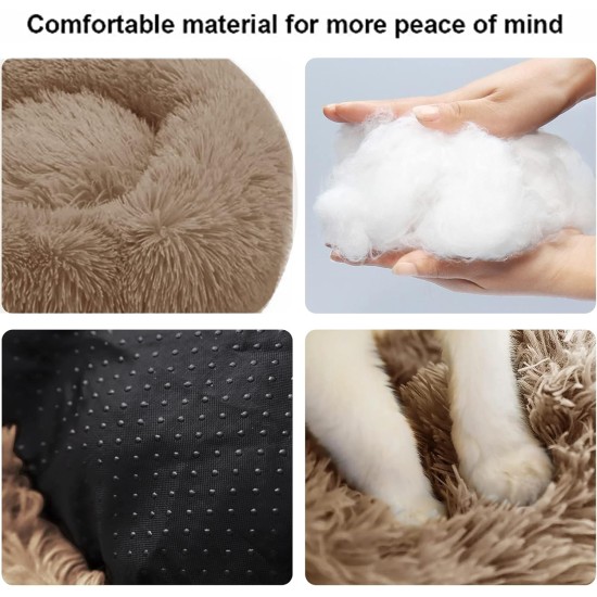 Nisrada Cat Beds for Indoor Cats, 50 cm, Dog Bed for Small Melium Large Dogs, Washable Round Pet Bed for Puppies and Kittens with Non-Slip Base Nisrada Cat Beds for Indoor Cats, 50 cm, Dog Bed for Small Melium Large Dogs, Washable Round Pet Bed for Puppies and Kittens with Non-Slip Base