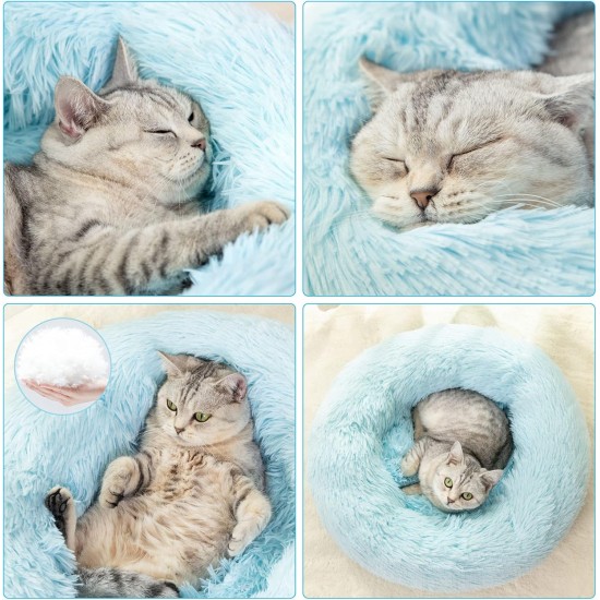Nisrada Cat Beds for Indoor Cats, 50 cm, Dog Bed for Small Melium Large Dogs, Washable Round Pet Bed for Puppies and Kittens with Non-Slip Base Nisrada Cat Beds for Indoor Cats, 50 cm, Dog Bed for Small Melium Large Dogs, Washable Round Pet Bed for Puppies and Kittens with Non-Slip Base
