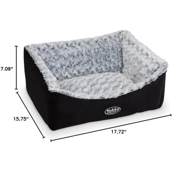Nobby Comfort Square Bed Arusha, 45 x 40 x 18 cm, Black Nobby Comfort Square Bed Arusha, 45 x 40 x 18 cm, Black
