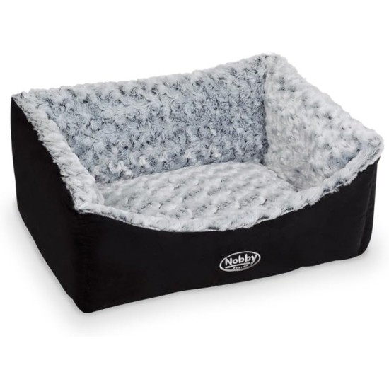 Nobby Comfort Square Bed Arusha, 45 x 40 x 18 cm, Black