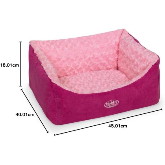 Nobby Comfort Square Bed Arusha, 60 x 48 x 19 cm, Pink Nobby Comfort Square Bed Arusha, 60 x 48 x 19 cm, Pink