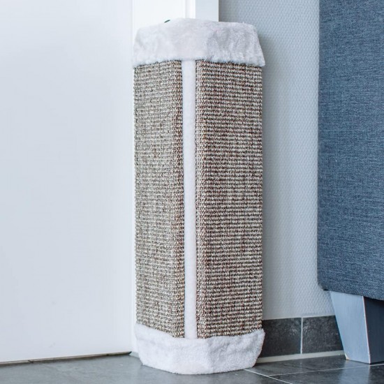 Nobby Grey 61 x 32 cm Plush Scratching Corner Nobby Grey 61 x 32 cm Plush Scratching Corner