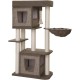 Nobby Zati Cat Scratching Post Brown Linen Look Pack of 1 Nobby Zati Cat Scratching Post Brown Linen Look Pack of 1