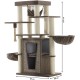 Nobby Zati Cat Scratching Post Brown Linen Look Pack of 1 Nobby Zati Cat Scratching Post Brown Linen Look Pack of 1