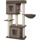 Nobby Zati Cat Scratching Post Brown Linen Look Pack of 1 Nobby Zati Cat Scratching Post Brown Linen Look Pack of 1