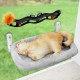 Odoland Cat Bed for Window Lounger - Foldable Hammock Cat Window with Cat Toy Interactive & Cat Mat, Strong Suction Cups, Removable Reversible Cover - Cat Lounger (58 x 39 cm) up to 18 kg