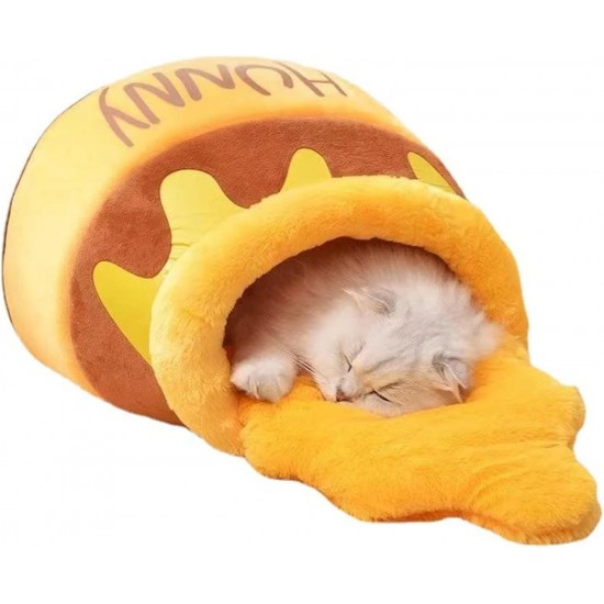 PECHVINO Honey Pot Cat Bed - Comfortable Memory Foam Pet Furniture with Removable Cushion - Stylish and Washable Cat Bed for Small Cats and Breeds PECHVINO Honey Pot Cat Bed - Comfortable Memory Foam Pet Furniture with Removable Cushion - Stylish and Washable Cat Bed for Small Cats and Breeds