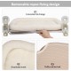 PEFUNY Cordless Folding Cat Window Perch, Cat Hammock for Window and Wall, with 4 Suction Cups, Sturdy Setal Frame for Glass Windows and Interior Walls (White With Bed Large) PEFUNY Cordless Folding Cat Window Perch, Cat Hammock for Window and Wall, with 4 Suction Cups, Sturdy Setal Frame for Glass Windows and Interior Walls (White With Bed Large)