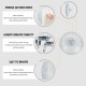 PEFUNY Cordless Folding Cat Window Perch, Cat Hammock for Window and Wall, with 4 Suction Cups, Sturdy Setal Frame for Glass Windows and Interior Walls (White With Bed Large) PEFUNY Cordless Folding Cat Window Perch, Cat Hammock for Window and Wall, with 4 Suction Cups, Sturdy Setal Frame for Glass Windows and Interior Walls (White With Bed Large)