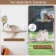 PEFUNY Wireless Folding Cat Window Perch, Cat Hammock for Window and Wall, with 4 Suction Cups, Sturdy Setal Frame for Glass Windows and Interior Walls (Beige with Bed, Medium) PEFUNY Wireless Folding Cat Window Perch, Cat Hammock for Window and Wall, with 4 Suction Cups, Sturdy Setal Frame for Glass Windows and Interior Walls (Beige with Bed, Medium)