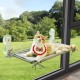 PEFUNY Wireless Folding Cat Window Perch, Cat Hammock for Window and Wall, with 4 Suction Cups, Sturdy Setal Frame for Glass Windows and Interior Walls (Beige with Bed, Medium) PEFUNY Wireless Folding Cat Window Perch, Cat Hammock for Window and Wall, with 4 Suction Cups, Sturdy Setal Frame for Glass Windows and Interior Walls (Beige with Bed, Medium)