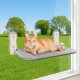 PUPAGREE Wireless Foldable Cat Window Pole, Cat Hammock for Windows and Wall, with 4 Suction Cups, Sturdy Setal Frame for Glass Windows and Interior Walls (Grey, Large) PUPAGREE Wireless Foldable Cat Window Pole, Cat Hammock for Windows and Wall, with 4 Suction Cups, Sturdy Setal Frame for Glass Windows and Interior Walls (Grey, Large)